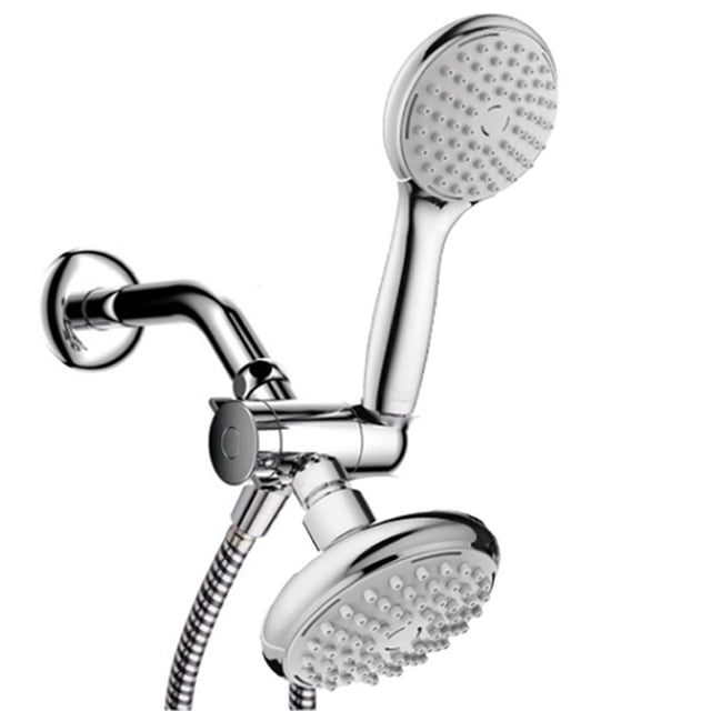 High Pressure Rainfall Shower Combo Air-Injection High Pressure Rain Showerhead and 5-setting Hand Held Shower ,Easy to Install