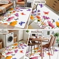thumbnail image 5 of 3'x5' Rug for Living Room Bedroom, Spring Floral Washable Area Rugs Non-Slip Carpet Mats, Farmhouse Flowers Butterfly Watercolor Indoor Low Pile Area Rug Runner for Kitchen, Mudroom, 5 of 8