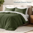 thumbnail image 6 of Bare Home Luxury Duvet Cover and Sham Set - Premium 1800 Collection - Ultra-Soft - California King, Cypress, 3-Pieces, 6 of 10