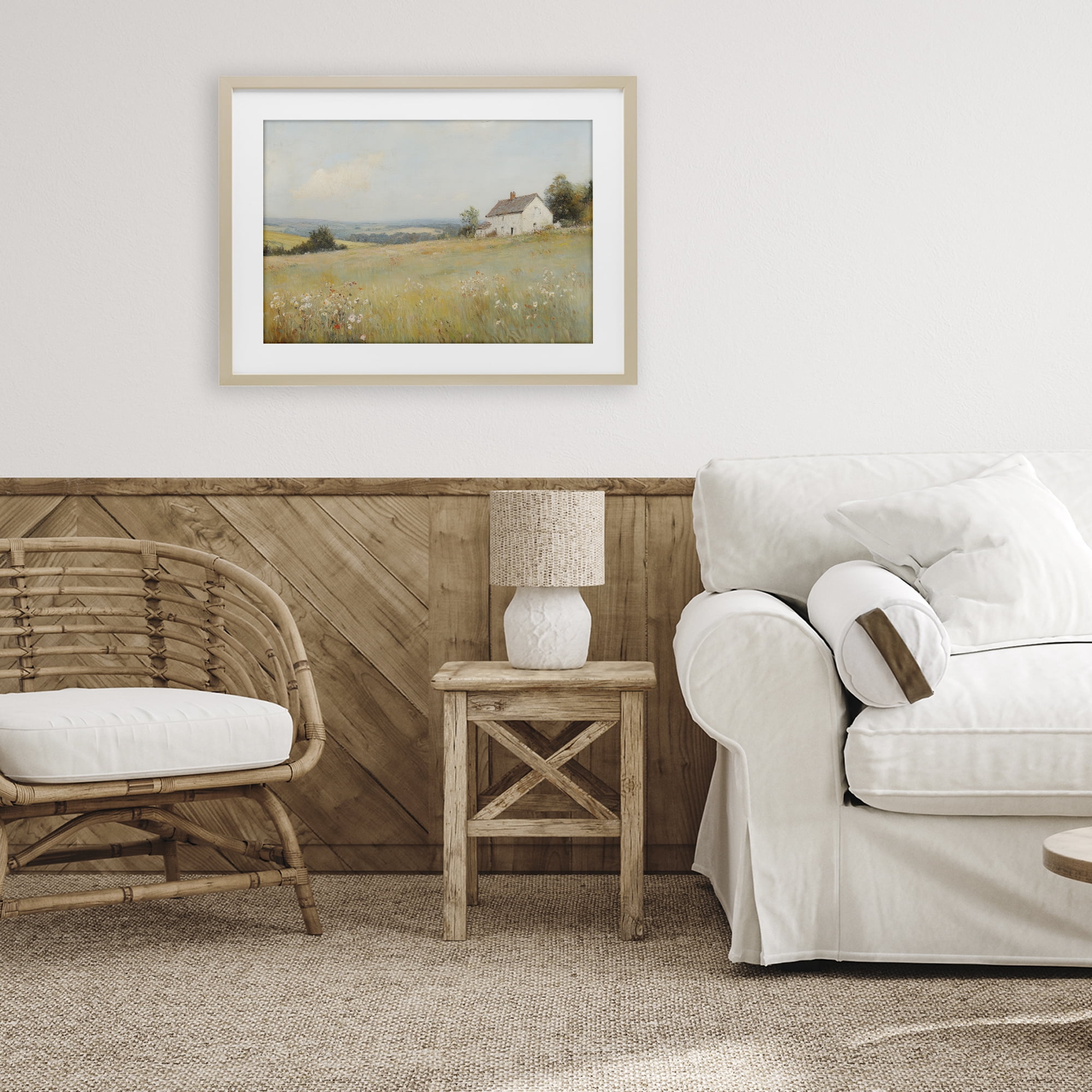 Stupell Industries Little House In The Prairie Birch Framed Print Under Glass, design by Petal Prints Design