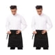thumbnail image 1 of Servidor Apron Chef Works Half Bistro negro, paquete de 2, 1 of 3