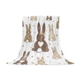 thumbnail image 2 of Cozy Blanket Qwtwty Happy Easter Blanket Rabbits Eggs Throw Blanket Rabbits Blanket Couch Sofa Soft Warm Bed Decoration for Women Men, 2 of 5
