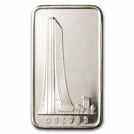 1 oz Silver Bar - 1st National Bank of Chicago