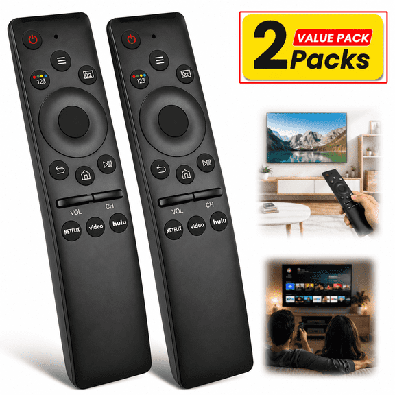 2 PCS Universal-TV-Remote-Control Compatible with Samsung/LG/Vizio/Hisense/Sony/Philips/Onn/Sharp/RCA/Element/Westinghouse/Sanyo/Emerson TV and More Brand Smart TVs