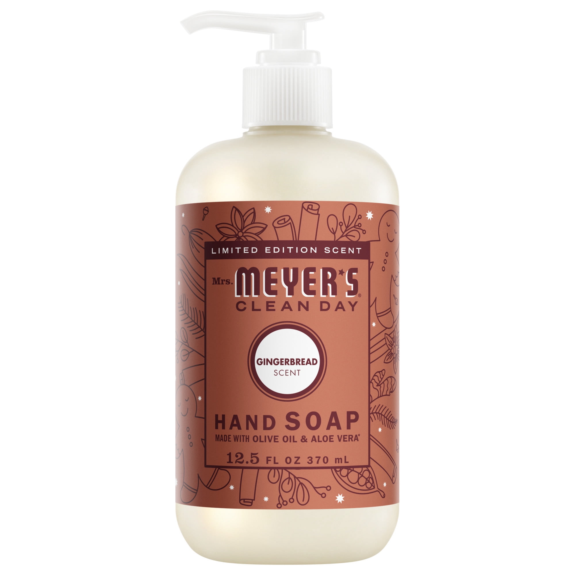 Mrs. Meyer’s Clean Day Hand Soap, Gingerbread Scent, 12.5 Fl Oz