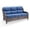Brown/Blue, variant on Jentlehouse Outdoor Patio 3-Seat Sofa,Wicker Rattan Patio Couch with Deep Seat Thick Cushions High Back All-Weather Outdoor Sofa for Balcony Porch Deck Lawn