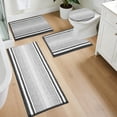 thumbnail image 3 of Ileading Chenille Bathroom Rugs Sets 4 Piece, Super Absorbent Non Slip Washable Bath Mat and U-Shaped Contour Toilet Rug Set for Tub Shower Floor Carpet, 3 of 10