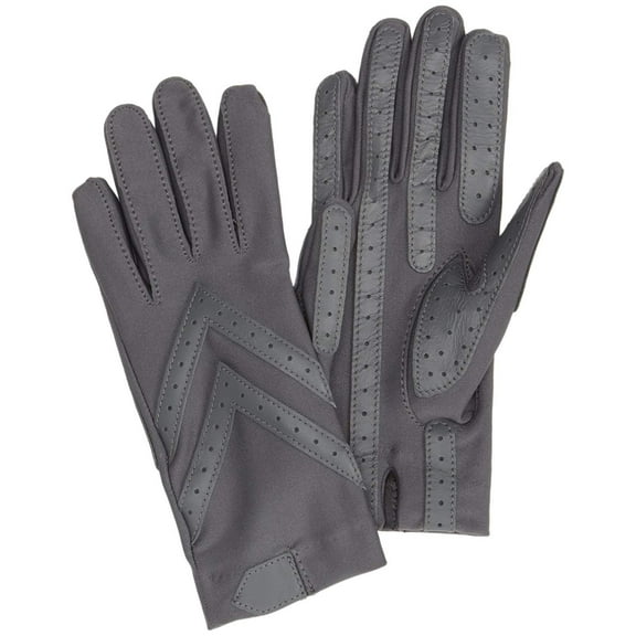 Isotoner Women's Unlined Touchscreen Leather Palm Driving Gloves, Large/Xlarge