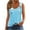 Sky Blue, variant on Dianli Tank Top for Women Metal Ring Camisole Blouses Oversized Tank Tops with Built in Bras Sleeveless Crewneck Floral Print Summer Tops S-XXL Womens Tops