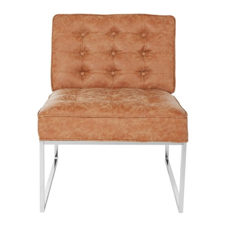 OSP Home Furnishings - Anthony 26” Wide Chair with Chrome Base - Sand