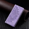 thumbnail image 6 of For Google Pixel 10 / 10 Pro 6.3" Totem Embossed Strong Magnetic Attachment/Closure, Card Slots/Pocket, PU Leather Flip Wallet Case,Purple,For Pixel 10 / 10 Pro, 6 of 8