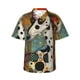 thumbnail image 1 of Balery Abstract Dalmatian Art Camisas hawaianas de manga corta para hombre, camisas playeras de corte holgado, camisas de vacaciones con botones,Large, 1 of 7