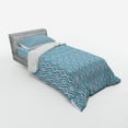 thumbnail image 3 of Geometric Duvet Cover Set, Continuous Pattern with Nested Rhombuses Lines, Bedding Set with Shams and Fitted Sheet, 3 Sizes, by Ambesonne, 3 of 3