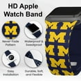 thumbnail image 2 of Wolverines HD Repeating Logo Unisex Watch Band for Apple Watch, 38/40/41mm(42mm Series 10/11) Short by Affinity Bands, 2 of 6