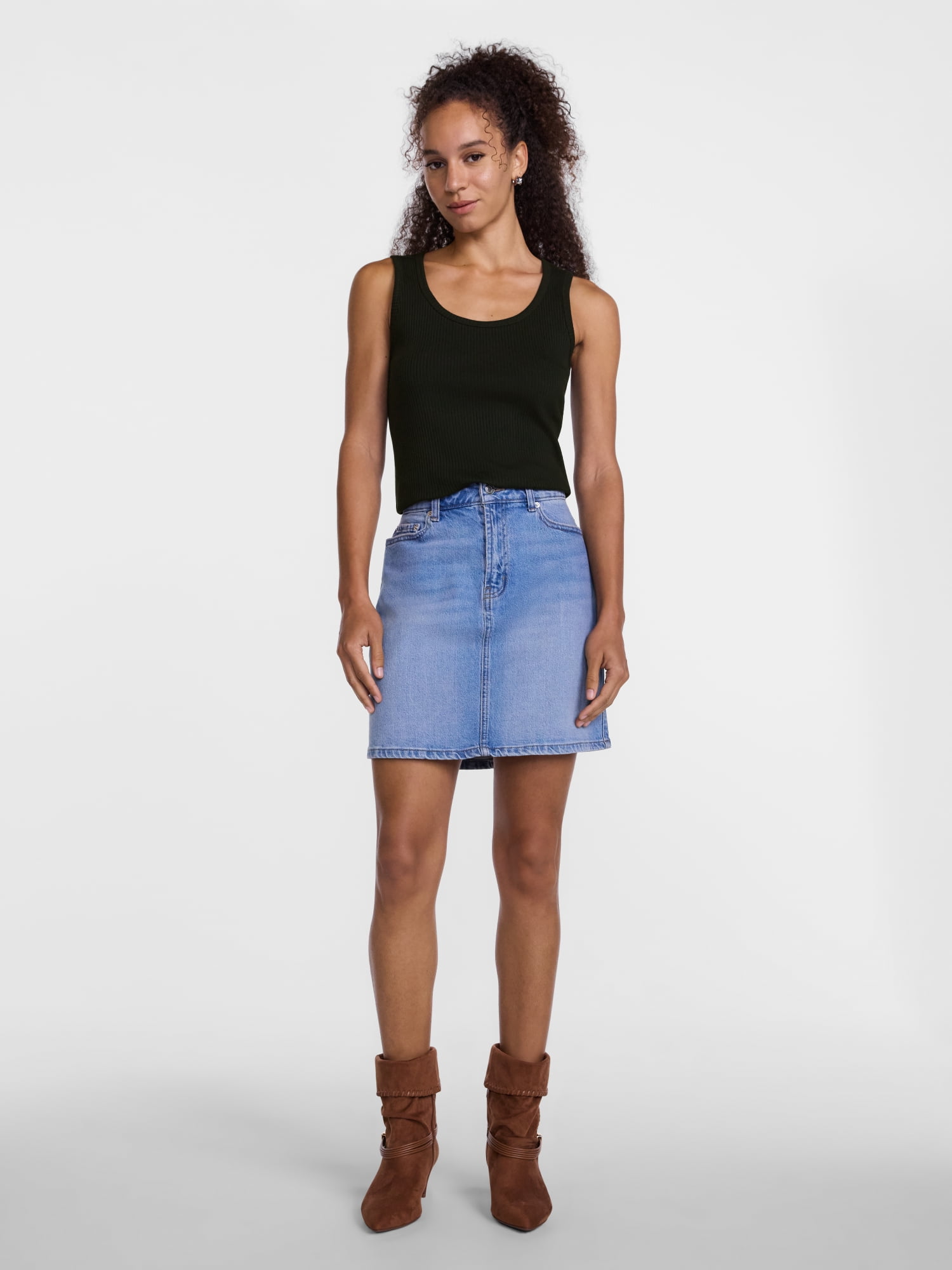 Scenario Women's Wide Ribbed Tank Top, Sizes XS-XXXL