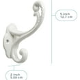 thumbnail image 2 of Comfify Decorative Rustic Wall Hooks – Shabby Chic Set of 4 Wall Mounted for Coats, Bags, Towels and More – Vintage Hooks for Farmhouse Decor - Sturdy, Cast Iron in Rustic White Color, 2 of 8