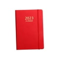 thumbnail image 3 of A5 Notebook Planner, 2023 Daily Weekly Agenda Planner Diary Journal 180 Sheets 360 Lined Pages PU Funda de cuero para suministros Regalos de año Nuevo Rojo Soledad Planificador de cuaderno, 3 of 9