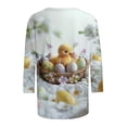 thumbnail image 5 of Jjayotai Easter 3/4 Sleeve Shirts for Women Plus Size, Ladies Easter Shirts, Christian 3/4 Sleeve Tunic Tops Pullover Tee, Cute Bunny Easter Eggs Graphic Multicolor XXL, 5 of 5