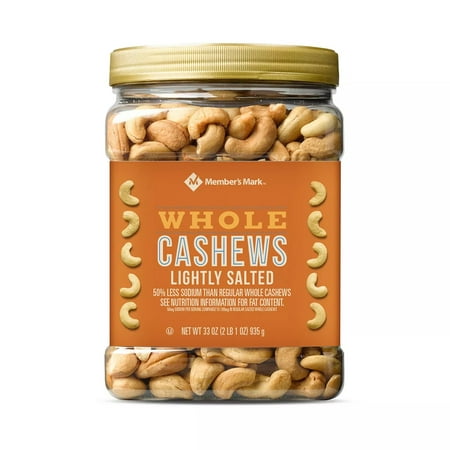 Member S Mark Lightly Salted Whole Cashews (33 oz.)