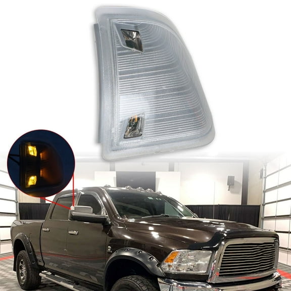 EPOTOOR LED Turn Signal Light Mirror Right Passenger Side Amber Lamps Clear Cover Lens Replacement for 68302828AA 68302829AA 2010-2018 Ram 1500 2500 3500 4500 5500