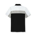 thumbnail image 2 of Ma Croix Mens Casual Striped Color Block Polo Short Sleeved Tee Shirt, 2 of 3