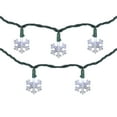 thumbnail image 3 of Northlight LED Snowflake Christmas String Lights - Pure White - 4.5' Green Wire - 20ct, 3 of 4