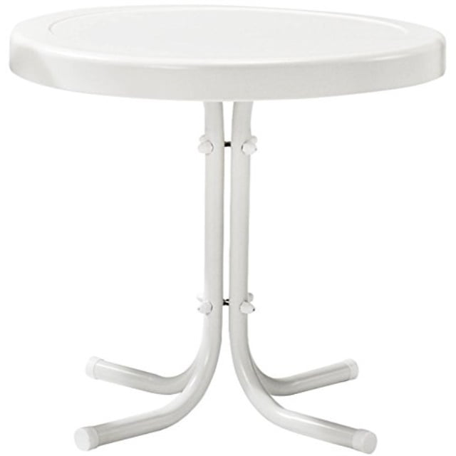CO1011A-WH Crosley Griffith Metal 20" Side Table in White Finish 