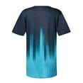 thumbnail image 5 of Blue Women's Short Sleeve T-shirt, Women'S Summer New Chest Button Pleated Casual Short Sleeved T Shirt Women'S Top,Women's Short sleeve T-shirt 4XL, 5 of 5
