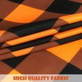 thumbnail image 2 of Halloween Fall Black and Orange Buffalo Plaid Round Tablecloth 60 inch Table Cloths Cover Mat Spill Proof Table Covers for Kitchen Party Dinner Tabletop Decoration, 2 of 6