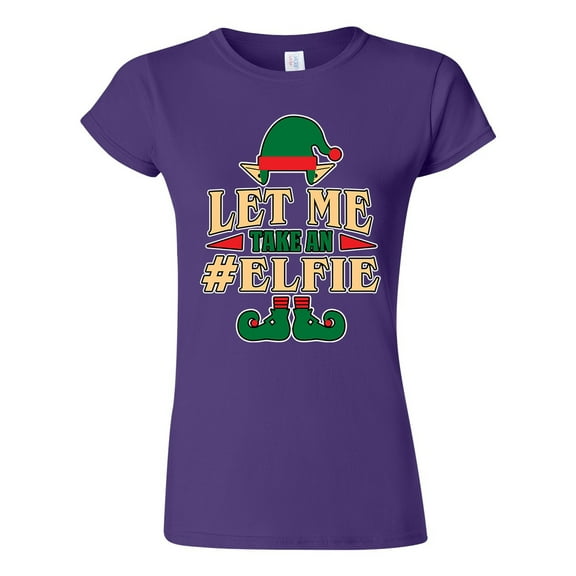 Junior Let Me Take An Elfie Selfie Elf Xmas Ugly Christmas Funny DT T-Shirt Tee