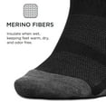 thumbnail image 4 of Feetures Merino 10 Cushion Crew Sock- Wool Sock for Women & Men, Hiking & Running, Targeted Compression (1 Pair) XL, Charcoal, 4 of 6