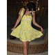 thumbnail image 5 of HH TRAF Vestido corto plisado con estampado dulce de verano para mujer, informal, con cordones, sin mangas, elegante, ajustado y corto, 5 of 5