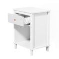 thumbnail image 3 of PAPROOS Nightstand with Drawer and Open Shelf, Small Bedside Table, Modern Night Stand End Table for Bedroom, Kids Room, Girls Room, Dorm, White, 3 of 9