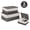 Grey, variant on Tripumer 3pcs Woven Storage Basket Set with Lids & Removable Liners, Dust-Proof Rectangle Organizer Bins for Bedroom Closet Pantry, Khaki