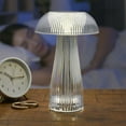 thumbnail image 4 of Home Accents 10.2 Inch Acrylic Mushroom LED Rechargeable Cordless Lamp Clear, 4 of 7