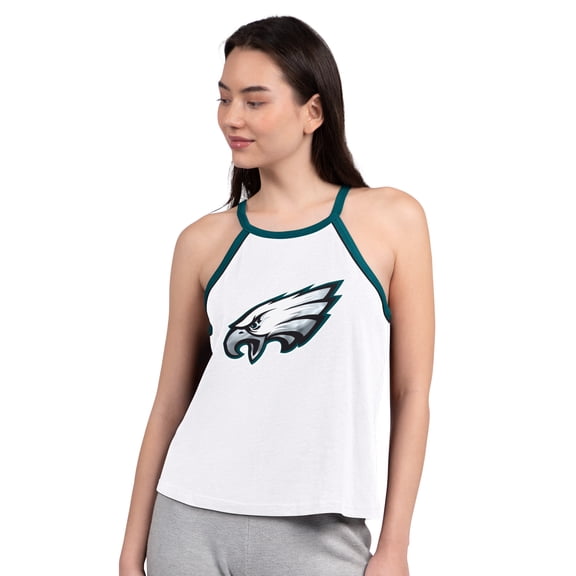 Women's G-III 4Her by Carl Banks White Philadelphia Eagles Redemption Win Slub Tank Top