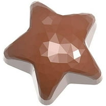 Chocolate World CW1922 Polycarbonate Candy Mold with 21 Faceted-Star Cavities, Each 35.5mm Across x 17mm High