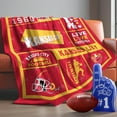 thumbnail image 2 of Throw Blanket Flannel Blanket Lightweight Soft Football Blanket Travel Blanket Gift for Men Women Kansas City, 2 of 7