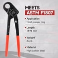 thumbnail image 2 of Tubería PEX iCrimp F1807 de Crimping Tool con cabezal angular de 1 pulgada, 2 of 8