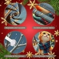 thumbnail image 4 of Orange Christmas Banner Snowy Scene Festive Display Plaid Scarf Gift Boxes Xmas Backdrop for Christmas Party Winter Holiday Photo Shoot, 4 of 9
