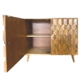 thumbnail image 7 of 36 Inch Handcrafted Accent Cabinet 2 Honeycomb Inlaid Doors Mango Wood Natural Brown - Saltoro Sherpi, 7 of 7