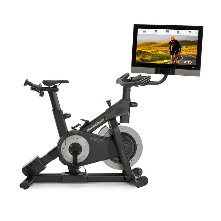 NordicTrack Commercial S27i Studio Bicycle iFIT Enabled Indoor Gym Machine with 27 Touchscreen Walmart