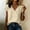 Shirts-415Beige, variant on Gamivast Linen Blouses for Women Loose Fit Wrap V-Neck Summer Blouses Short Sleeve Tunic Tops Solid Linen Texture Soft Work Daily Wear Outfits