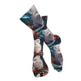 thumbnail image 4 of Kdxio White Wolf With Flowers Funny Silky Novelty Funky Long Knee High Socks Soft 3D Print Cosplay Crazy Stockings for Men Women, 4 of 8
