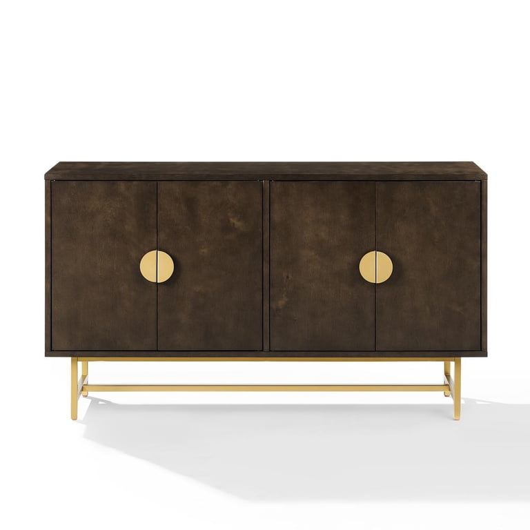 Crosley Furniture Blair Mid-Century Wood/Steel Sideboard in Dark