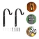 thumbnail image 2 of 1 Set 2 PCS Ganchos de hierro Linterna Flowerpot Soportes Decorativos Ganchos de pared (Negro), 2 of 7