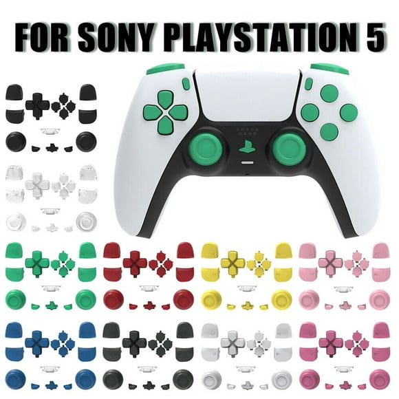 Compatible con el mando DualSense de PS5. Juego completo de botones de repuesto para el mando de PlayStation 5