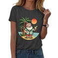 thumbnail image 4 of Duqingm Christmas Shirts for Women 2025 Christmas Coffee Shirt Womens Xmas Snowman Latte Graphic Tees Holiday T Shirt Grey,2XL, 4 of 6