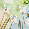 thumbnail image 4 of 24 Sets DIY Pinwheels Craft Paper Pinwheels Blank White Craft Kits Your Own Pinwheels for DIY Summer Activity School Group Daycare Arts Craft Daycare Project Party, 4 of 9
