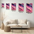 thumbnail image 5 of Abstract Pink and Purple Marbling with Gold Foil Framed Canvas Wall Art Prints, 5 of 6